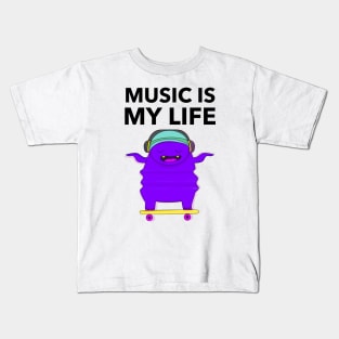 Music Is My Life Kids T-Shirt